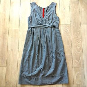 Lida Baday Gingham V Neck Dress in Black & White Size 4